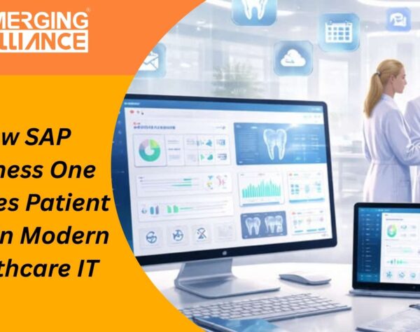 SAP Business One Healthcare system dashboard managing patient data securely in hospital ERP platform
