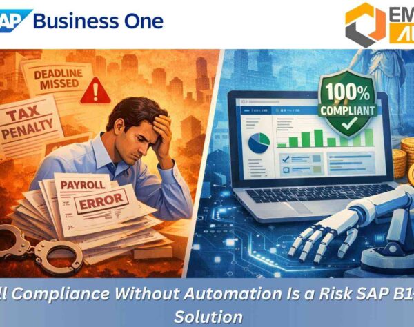 SAP B1-HRMS payroll automation dashboard showing statutory compliance and payroll validation.