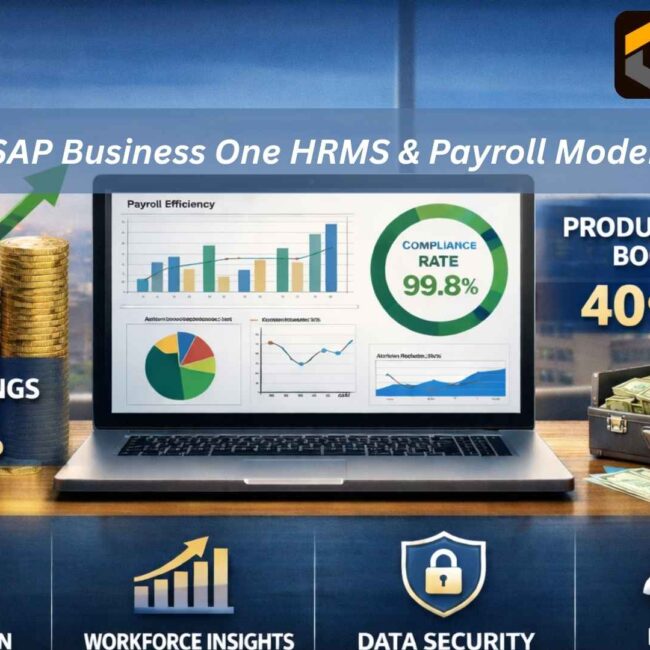 HR managers using SAP Business One HRMS & Payroll for streamlined payroll, HR operations, and workforce management efficiency