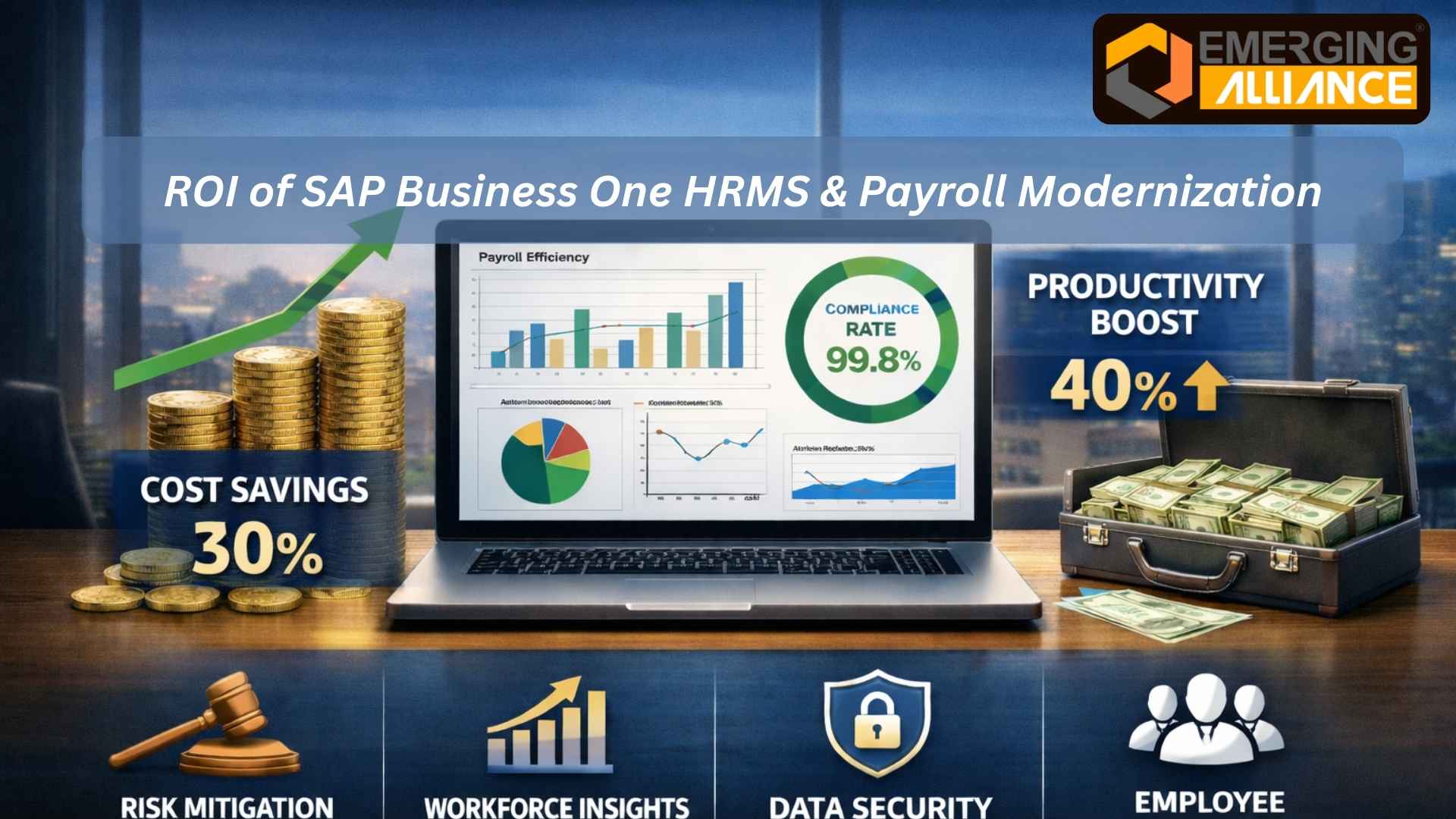 HR managers using SAP Business One HRMS & Payroll for streamlined payroll, HR operations, and workforce management efficiency