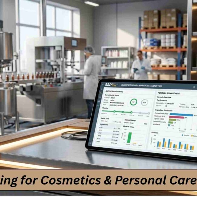 SAP B1 Pricing for cosmetics industry showing ERP cost, licensing, and implementation for beauty companies