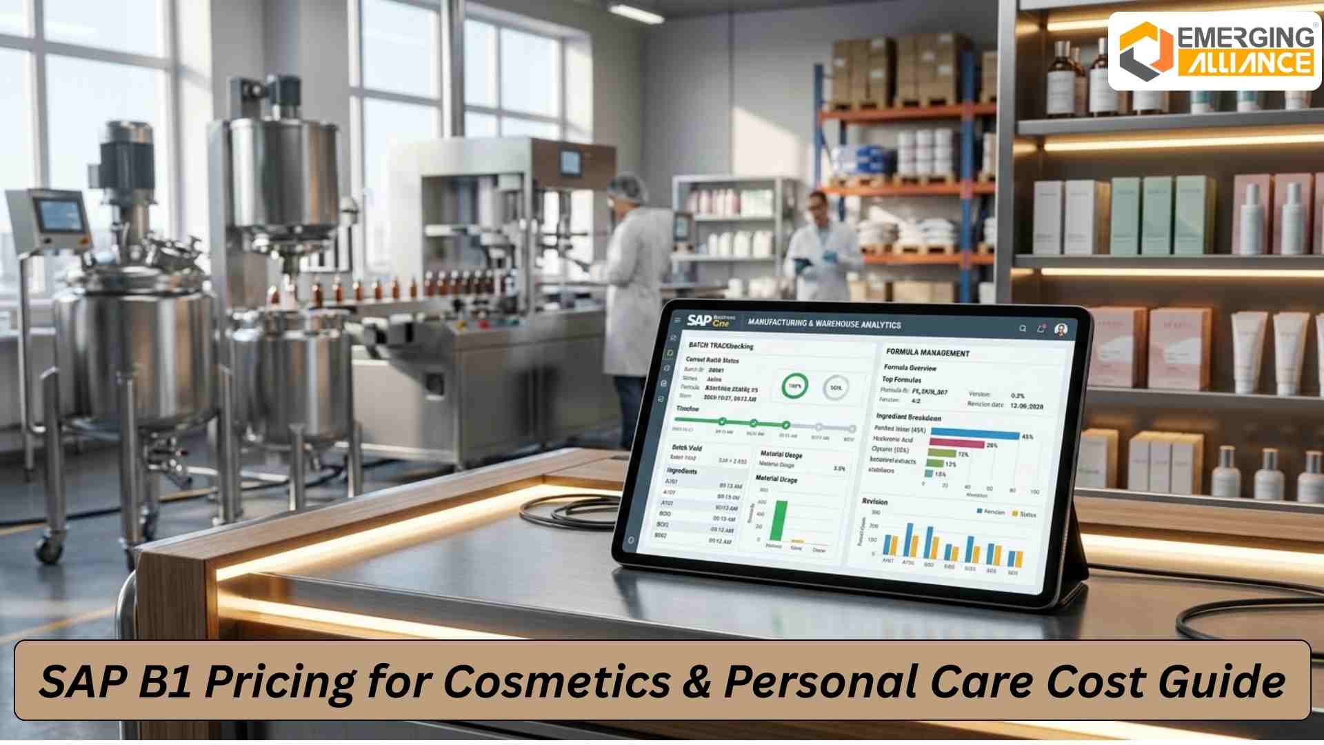 SAP B1 Pricing for cosmetics industry showing ERP cost, licensing, and implementation for beauty companies