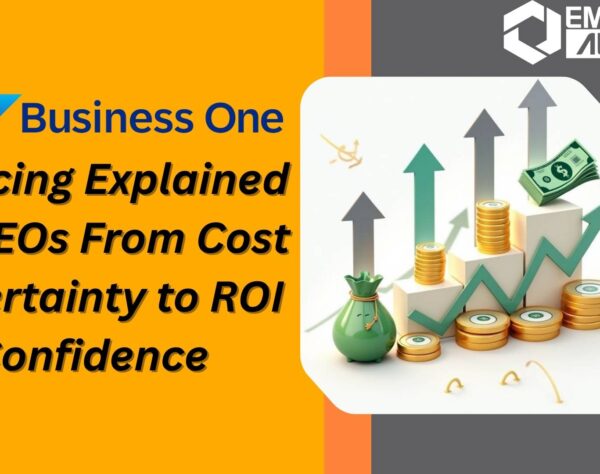SAP B1 Pricing overview showing SAP Business One cost structure and ROI planning for Indian enterprises