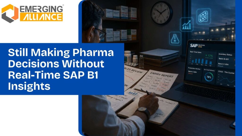 SAP Business One for pharma industry dashboard showing real-time inventory batch tracking compliance and analytics