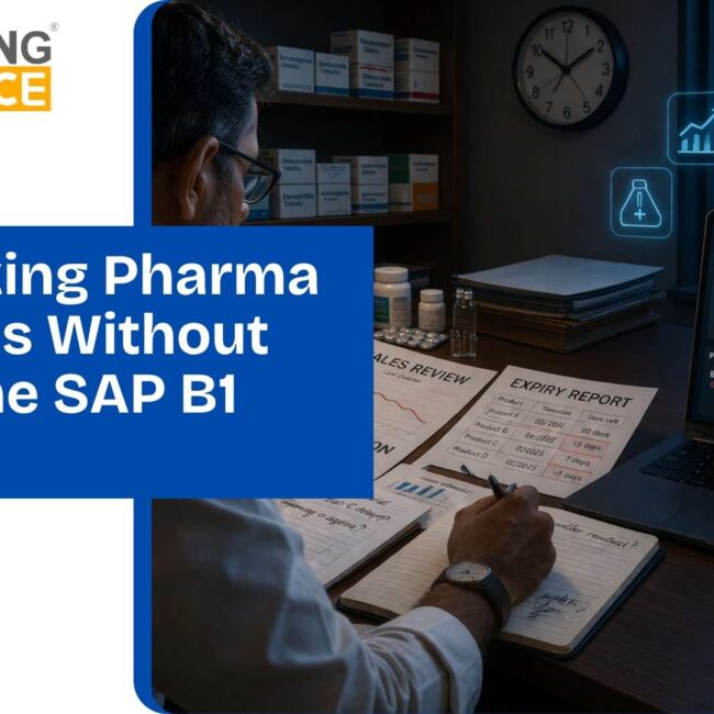 SAP Business One for pharma industry dashboard showing real-time inventory batch tracking compliance and analytics