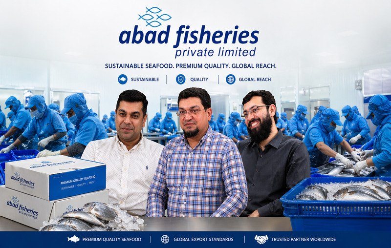 ABAD Fisheries founder Mr Hashim with Sheraz Faraz Usman