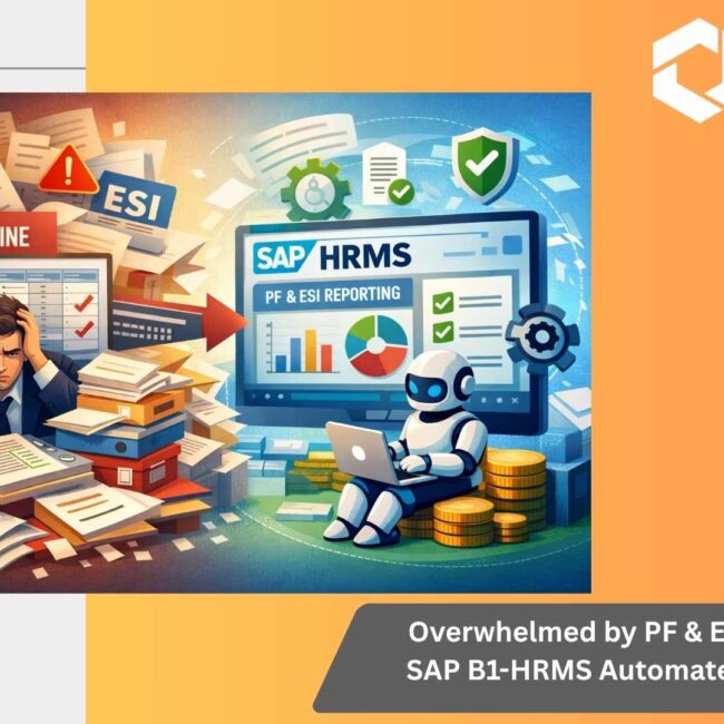 Automate PF & ESI compliance with SAP B1 HRMS. Ensure accurate payroll, avoid penalties, and gain real-time statutory visibility.