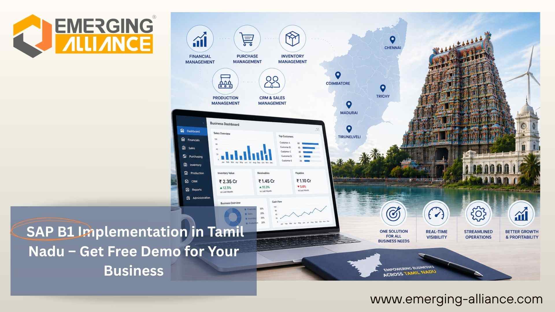 Professional SAP Business One implementation services for businesses in Tamil Nadu