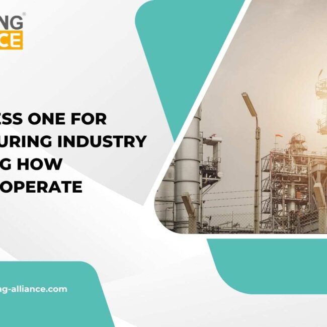 A manufacturing manager using a digital dashboard in a smart factory to track production and inventory levels in real-time with SAP Business One