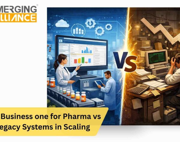 SAP Business One for Pharma showing multi-plant operations and batch traceability dashboard