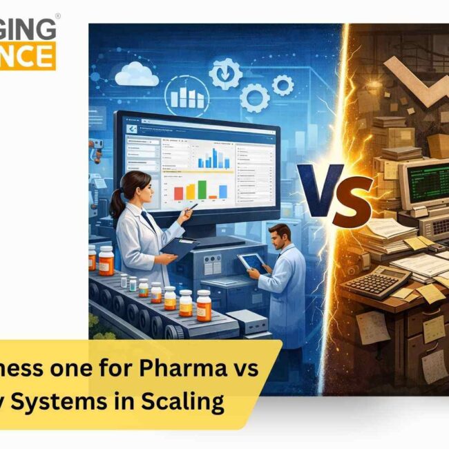 SAP Business One for Pharma showing multi-plant operations and batch traceability dashboard