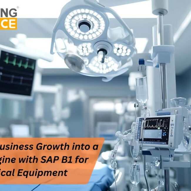 SAP B1 for Medical Equipment showing pricing control service revenue tracking and inventory optimization