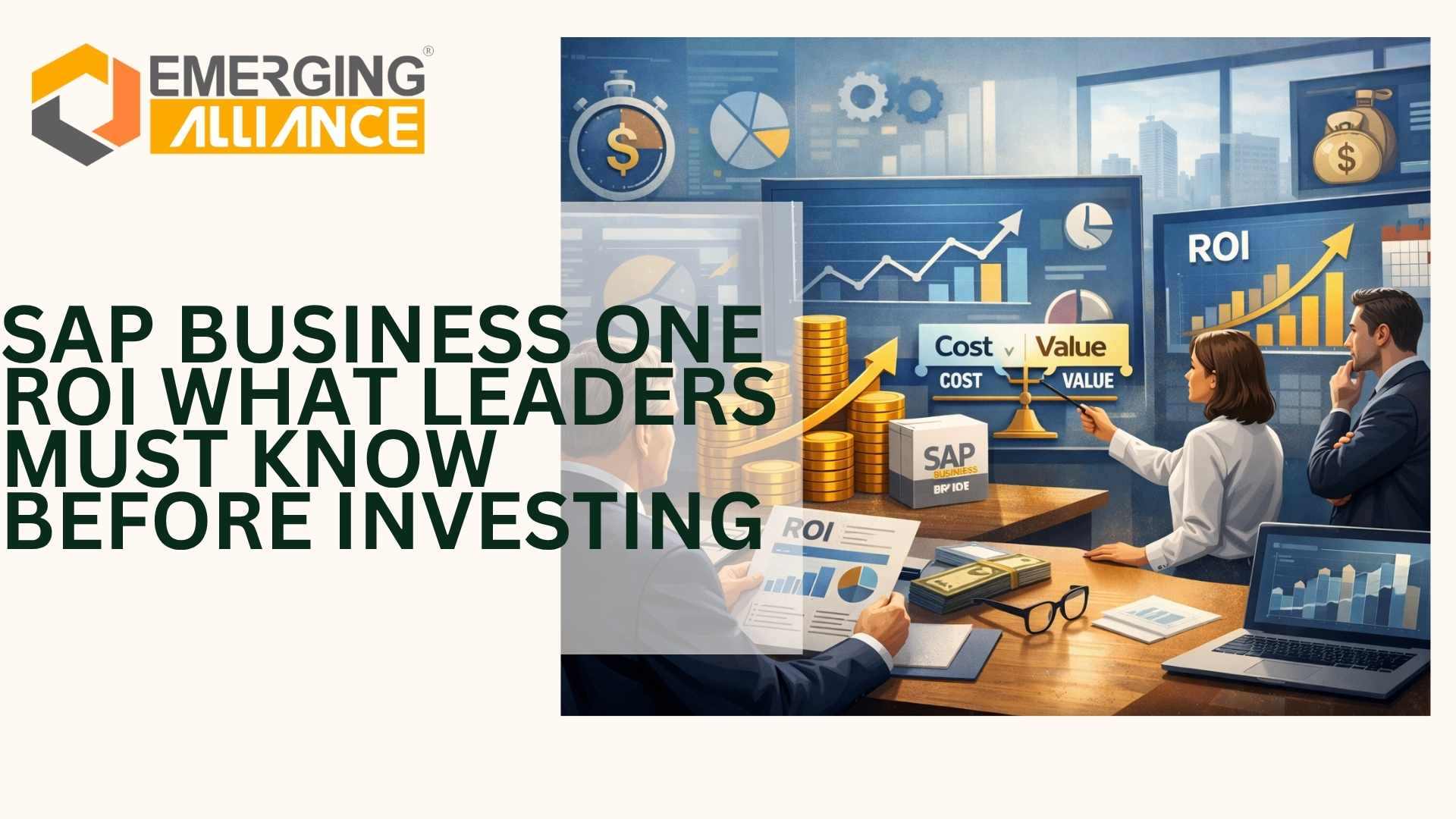 SAP Business One ROI dashboard with financial insights and real-time analytics for decision makers