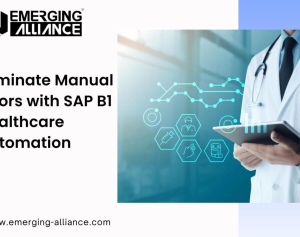 SAP B1 Healthcare dashboard showing automated billing and inventory control