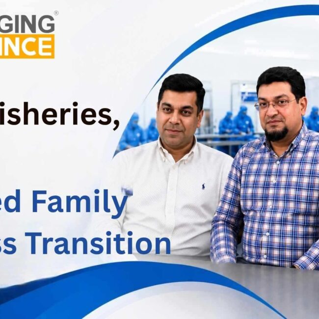 ABAD Fisheries leadership reviewing SAP business data during a family business transition.