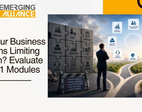 SAP B1 Modules dashboard showing finance, inventory, and manufacturing insights for business scalability and ROI optimization