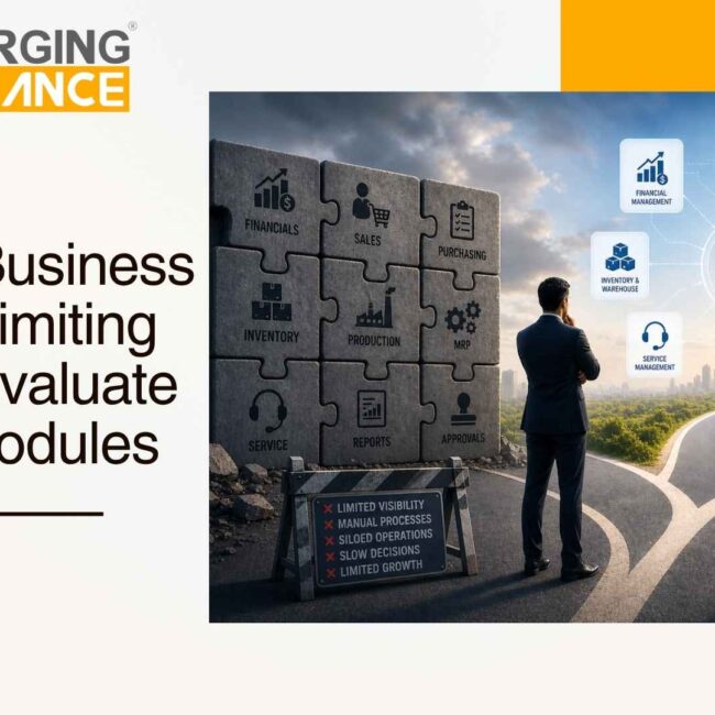 SAP B1 Modules dashboard showing finance, inventory, and manufacturing insights for business scalability and ROI optimization