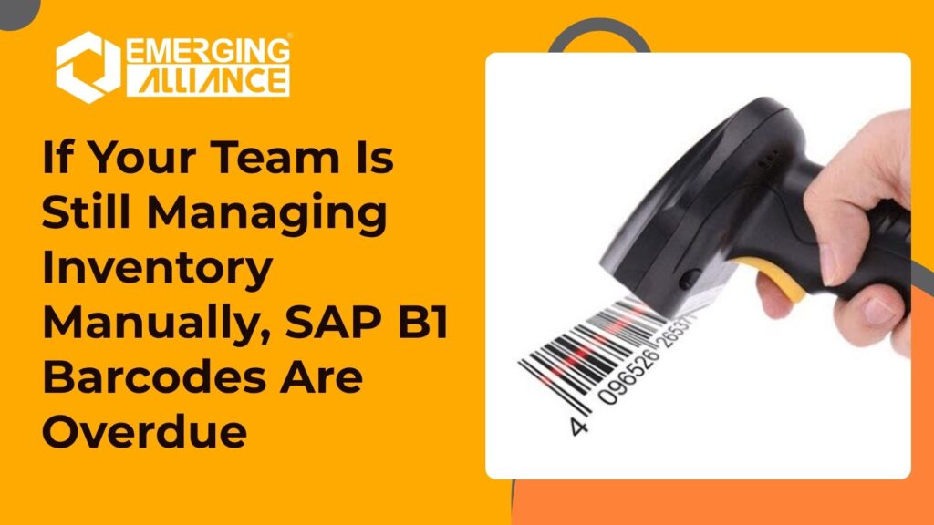 SAP B1 barcode scanning solution improving warehouse inventory accuracy.