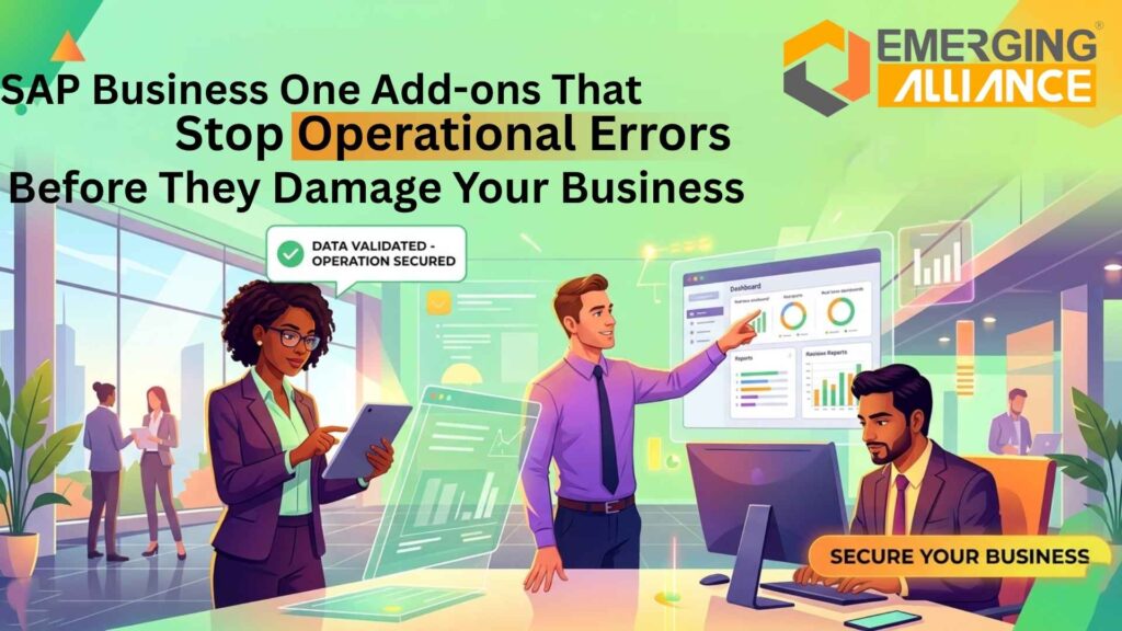 SAP Business One Add-ons dashboard improving visibility, compliance tracking, and ERP decision-making for enterprises