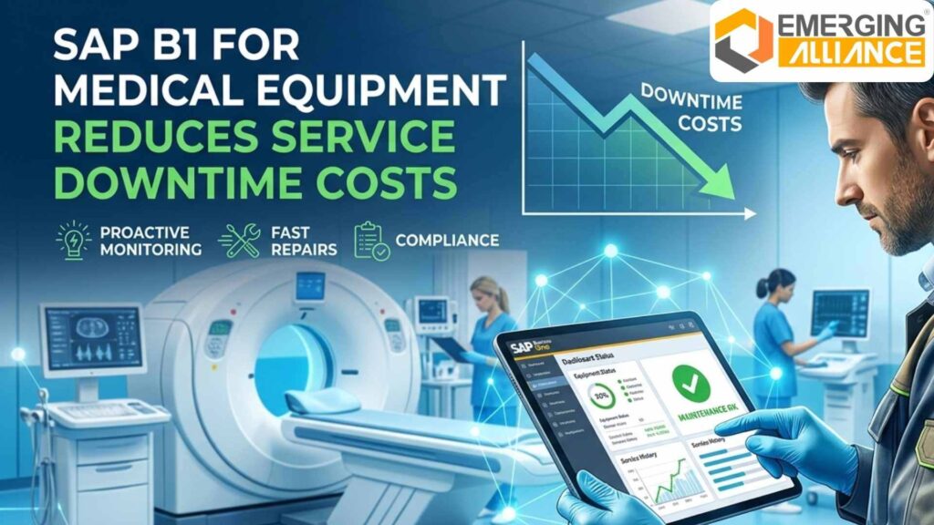 SAP B1 for Medical Equipment managing inventory service scheduling and AMC workflows for healthcare operations