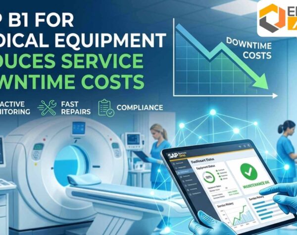 SAP B1 for Medical Equipment managing inventory service scheduling and AMC workflows for healthcare operations