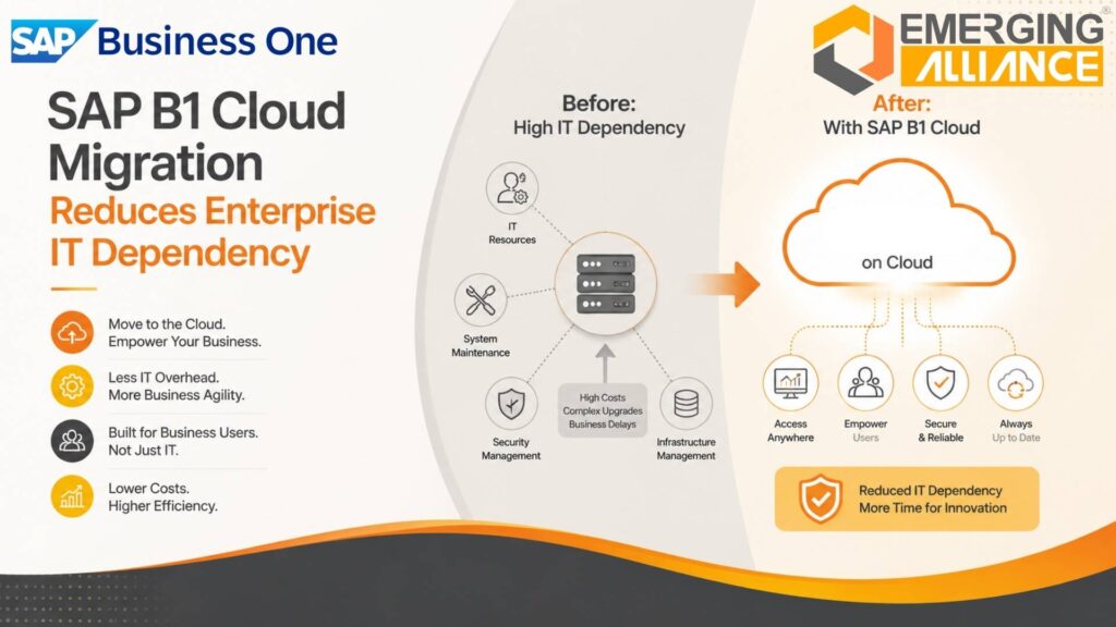 Enterprise team managing SAP B1 Cloud Migration for secure scalable