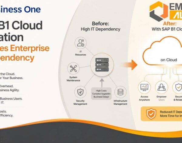 Enterprise team managing SAP B1 Cloud Migration for secure scalable