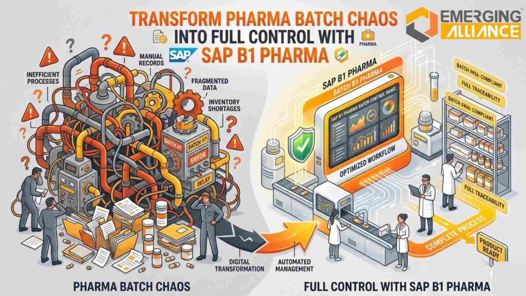 SAP B1 Pharma helps pharmaceutical companies visibility for faster growth.
