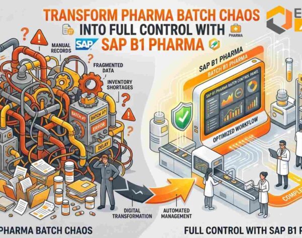 SAP B1 Pharma helps pharmaceutical companies visibility for faster growth.