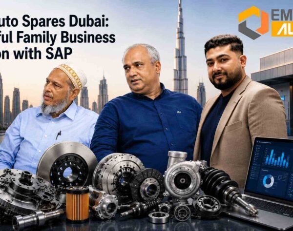 Family team using SAP dashboards in an auto parts business.