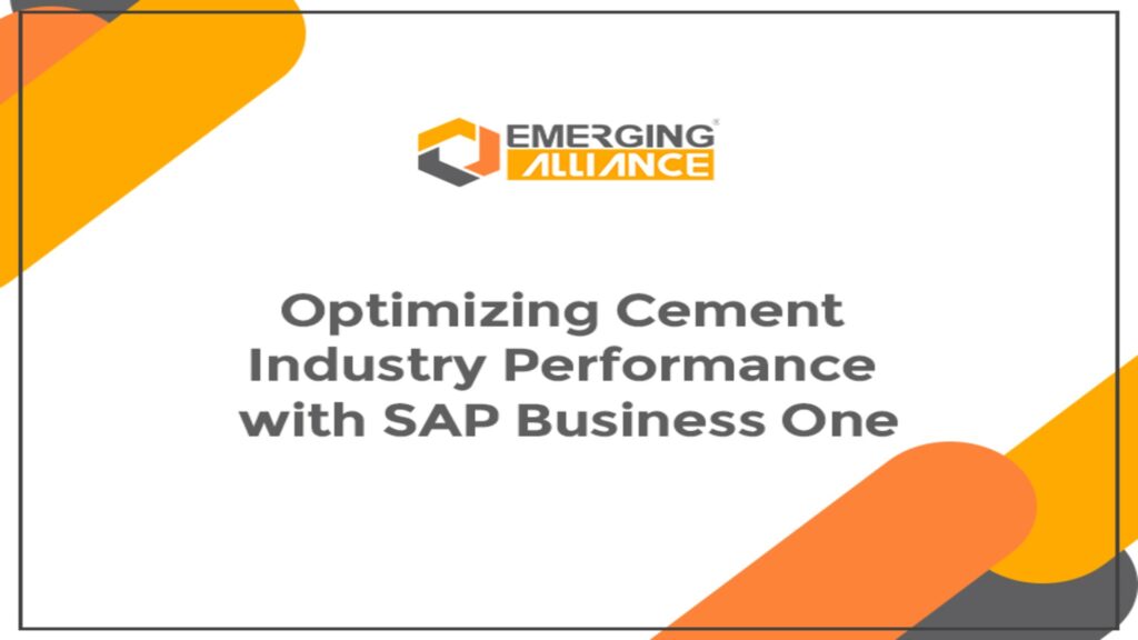 Cement manufacturing operations optimized with SAP Business One for production, supply chain, and business management.