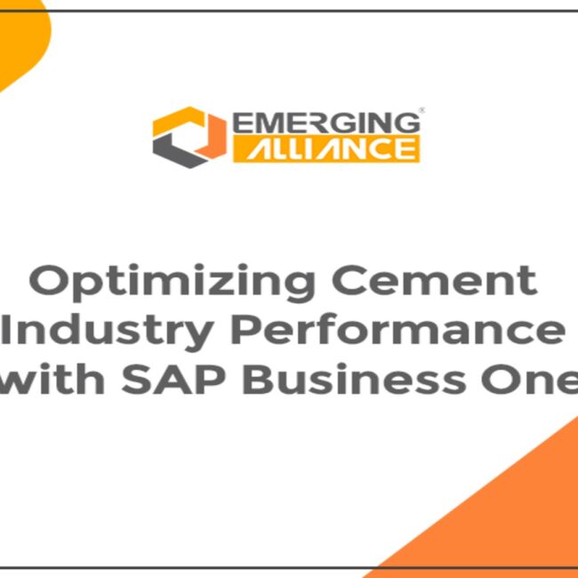 Cement manufacturing operations optimized with SAP Business One for production, supply chain, and business management.