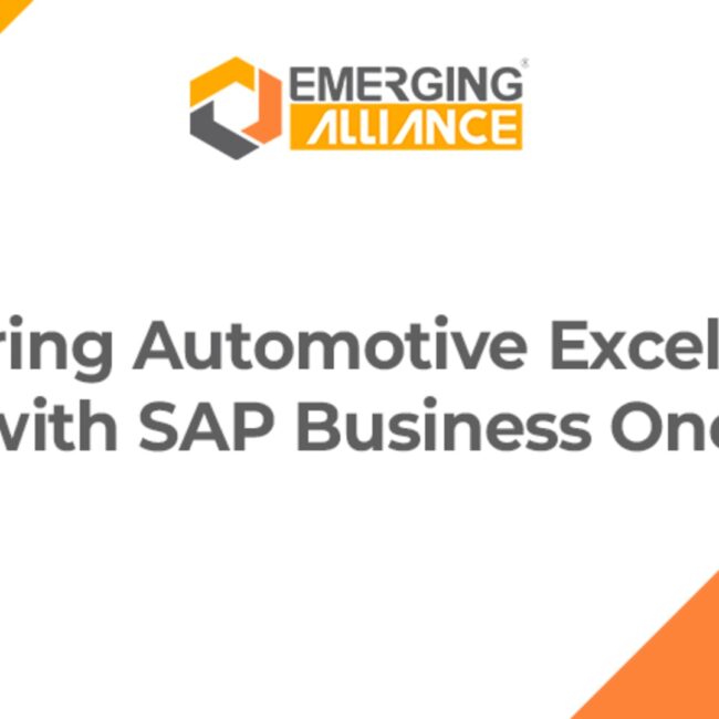 Automotive business using SAP Business One to streamline operations, supply chain management, and production processes.