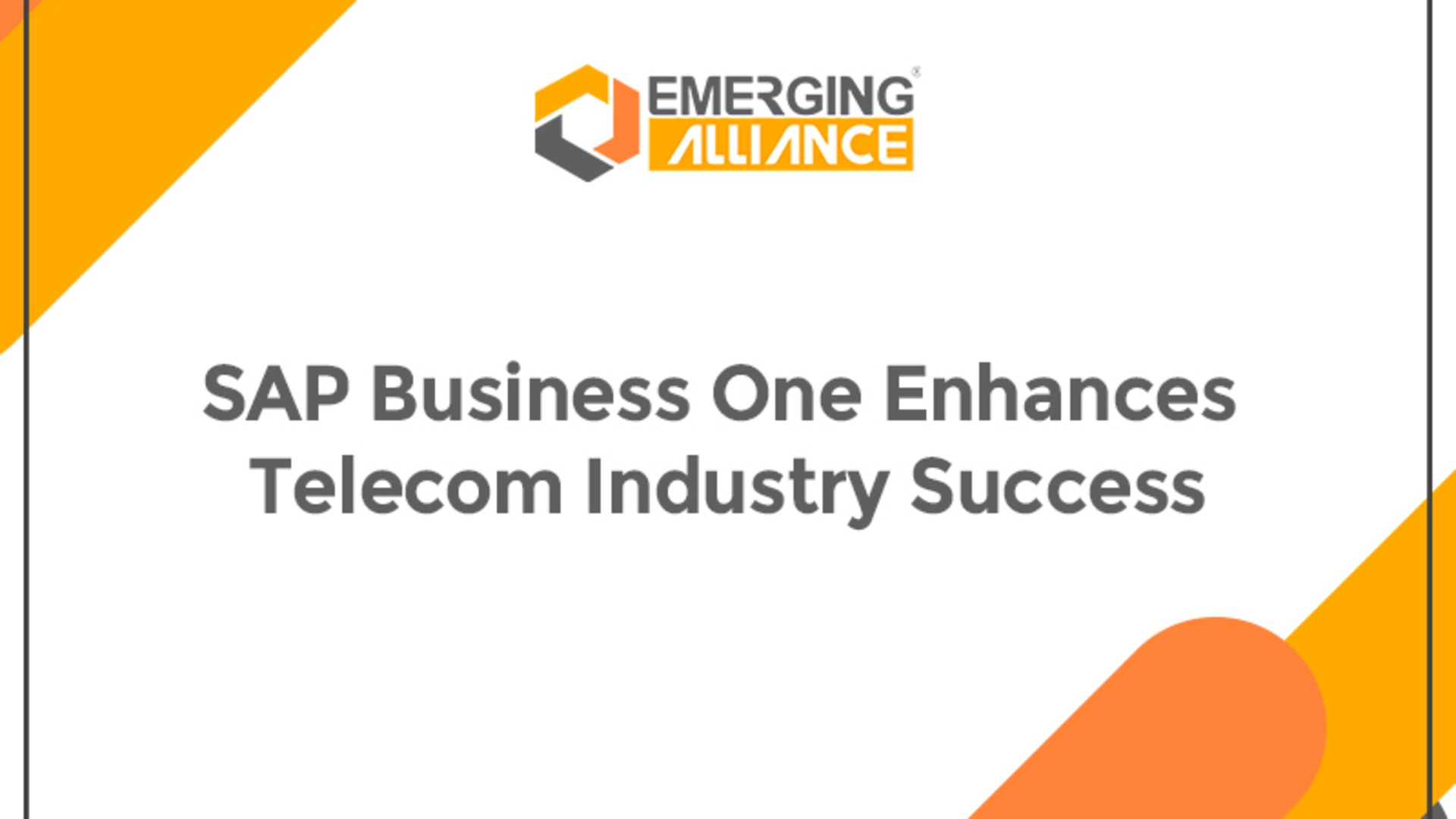 Telecommunications company using SAP Business One to improve operations, customer service, and business performance.