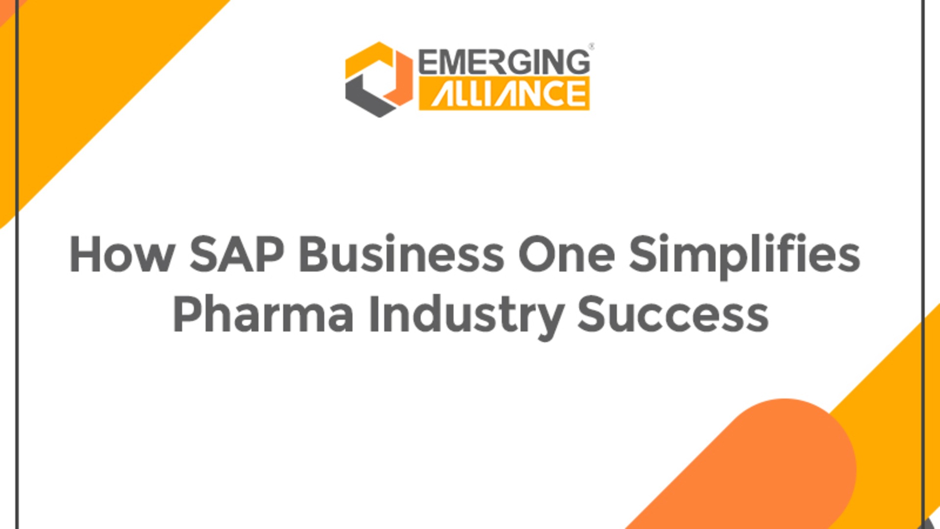 Pharmaceutical company using SAP Business One to improve compliance, supply chain visibility, and operational efficiency.