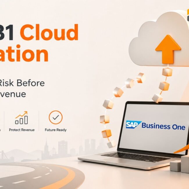SAP Business One Cloud migration improving security, compliance, disaster recovery and operational resilience for enterprises.