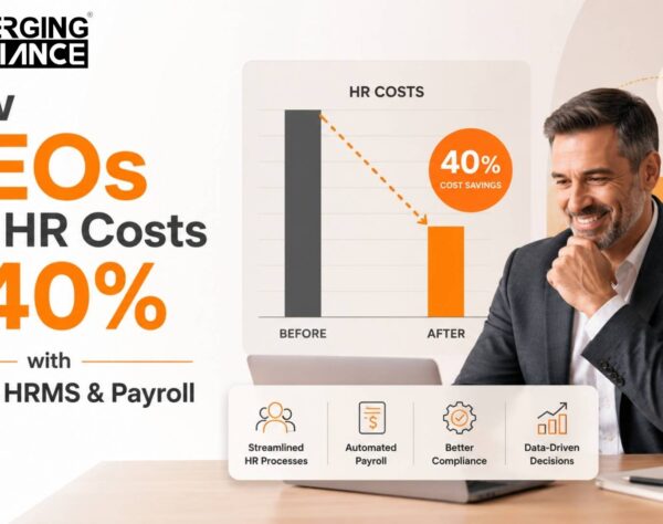 CEO reviewing workforce analytics and payroll automation dashboard powered by SAP B1 HRMS and Payroll