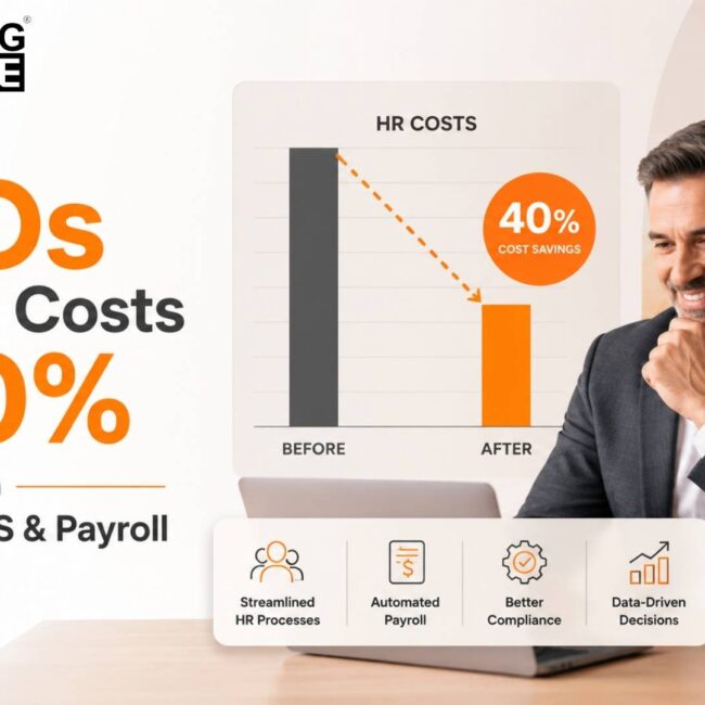 CEO reviewing workforce analytics and payroll automation dashboard powered by SAP B1 HRMS and Payroll