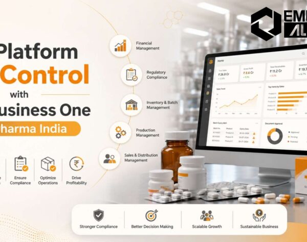 SAP Business One for Pharma India providing batch traceability, inventory control, compliance management.