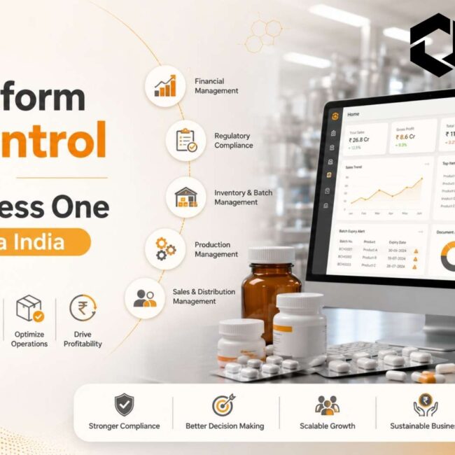SAP Business One for Pharma India providing batch traceability, inventory control, compliance management.
