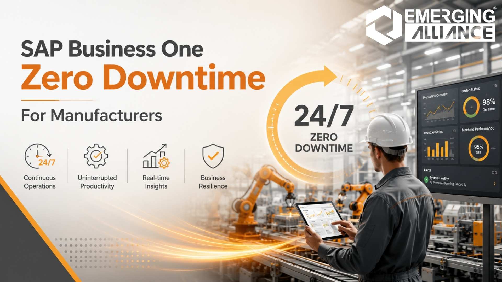 SAP Business One for manufacturers enabling uninterrupted production, inventory visibility.