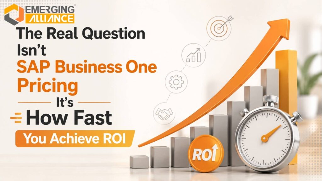 Enterprise leaders evaluating SAP Business One Pricing, implementation costs, ROI, automation benefits, and digital transformation strategy.