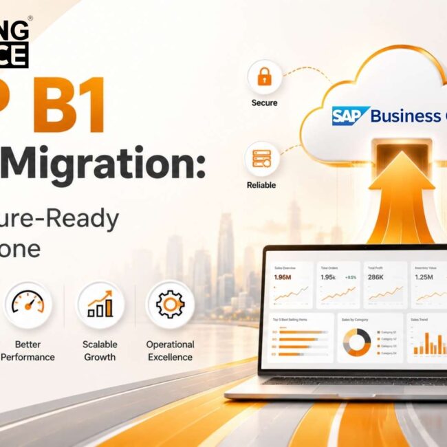 SAP B1 cloud migration enabling scalable operations, real-time visibility, automation, and enterprise-wide business growth