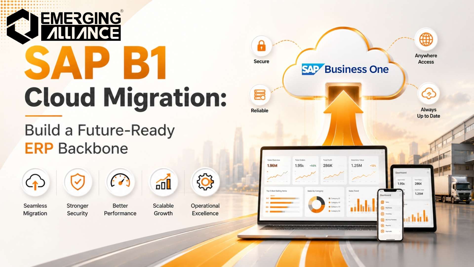 SAP B1 cloud migration enabling scalable operations, real-time visibility, automation, and enterprise-wide business growth