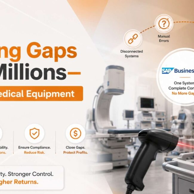 SAP B1 for Medical Equipment providing end-to-end tracking.