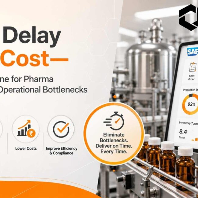 SAP Business One Pharma improving manufacturing, inventory, batch tracking, compliance, and supply chain visibility.