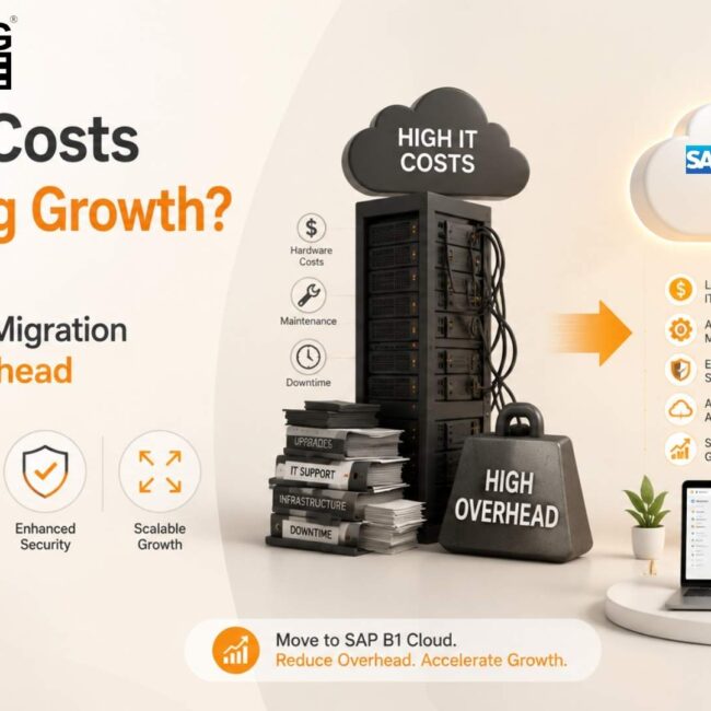 SAP B1 Cloud Migration helping businesses reduce infrastructure costs and improve operational efficiency.