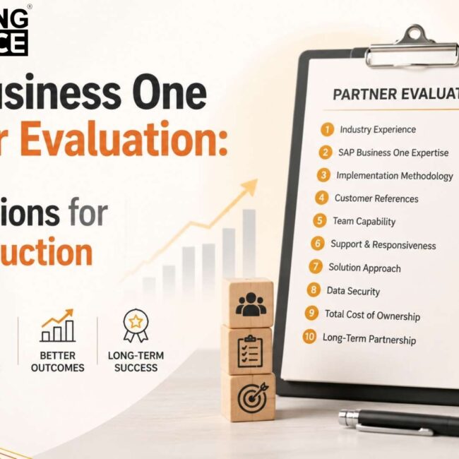 Enterprise leaders evaluating a SAP Business One Partner to reduce ERP implementation risk and maximize business ROI.