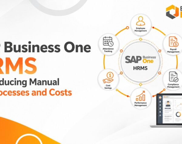 SAP Business One HRMS automating employee management, payroll, attendance, and HR workflows to reduce manual HR processes and operational costs