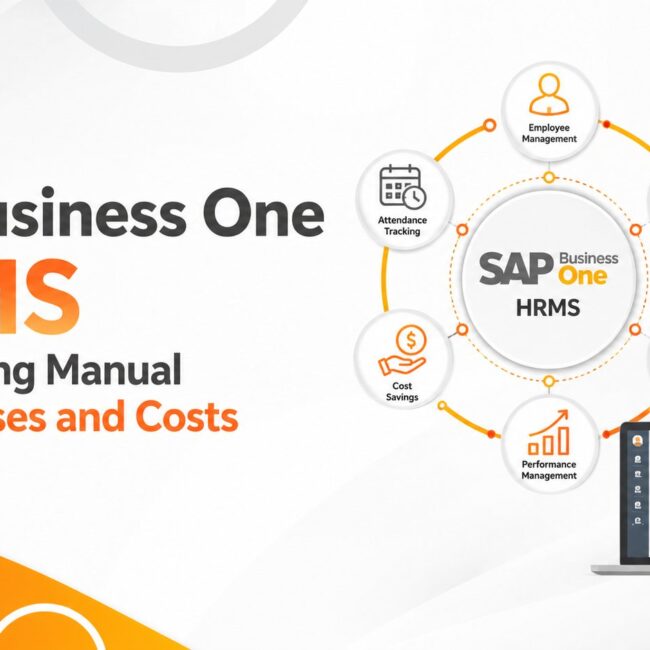 SAP Business One HRMS automating employee management, payroll, attendance, and HR workflows to reduce manual HR processes and operational costs
